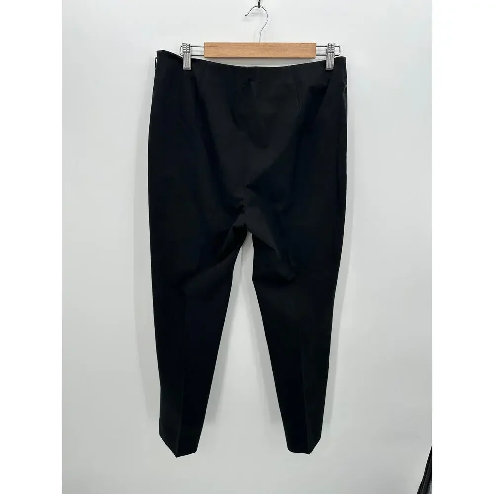 Lafayette 148‎ Womens Black Chrystie Pants Sz 10 Capsule Minimal Career Office
